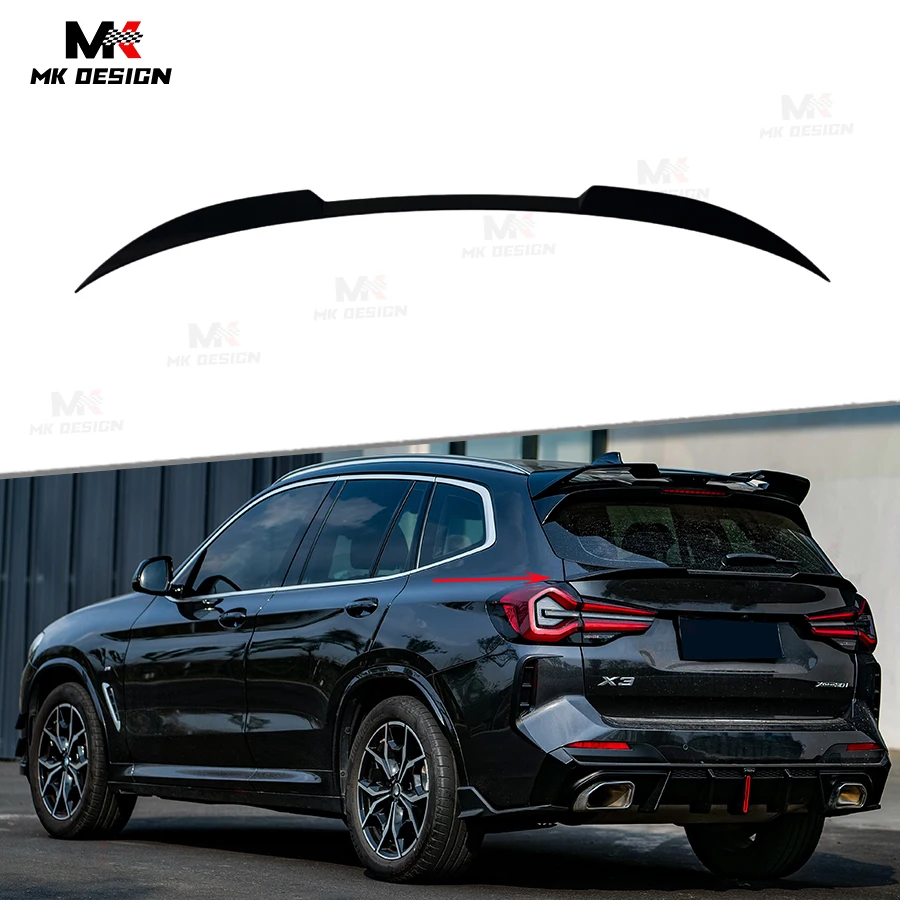 Gloss Black VTEN Style Rear Center Spoiler for BMW X3 G01 LCI 2022-2024 Rear Spoiler Central Wing Car Accessories