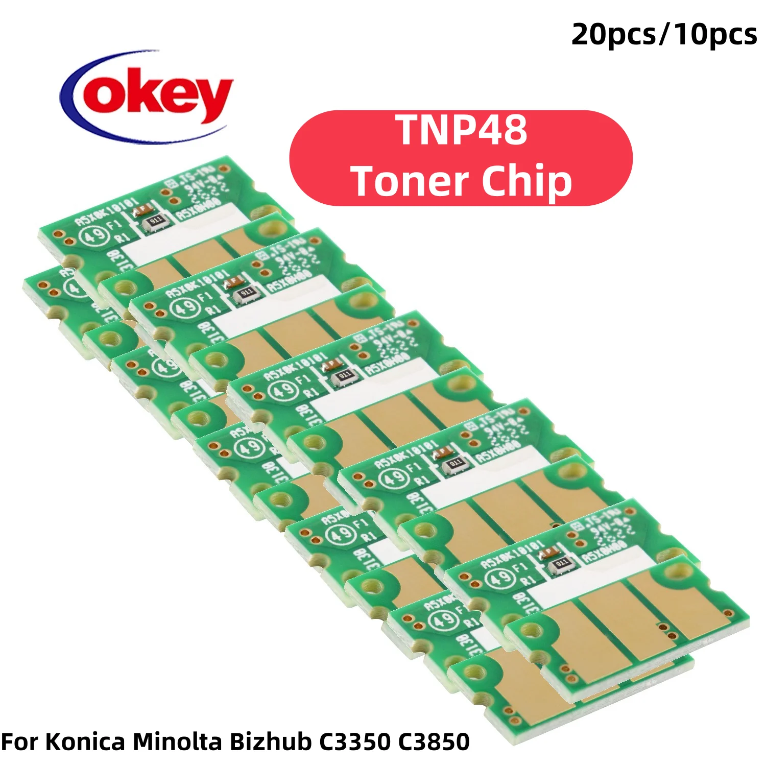 20PC/10PC TNP48 TNP49 Toner Cartridge Chip For Konica Minolta 