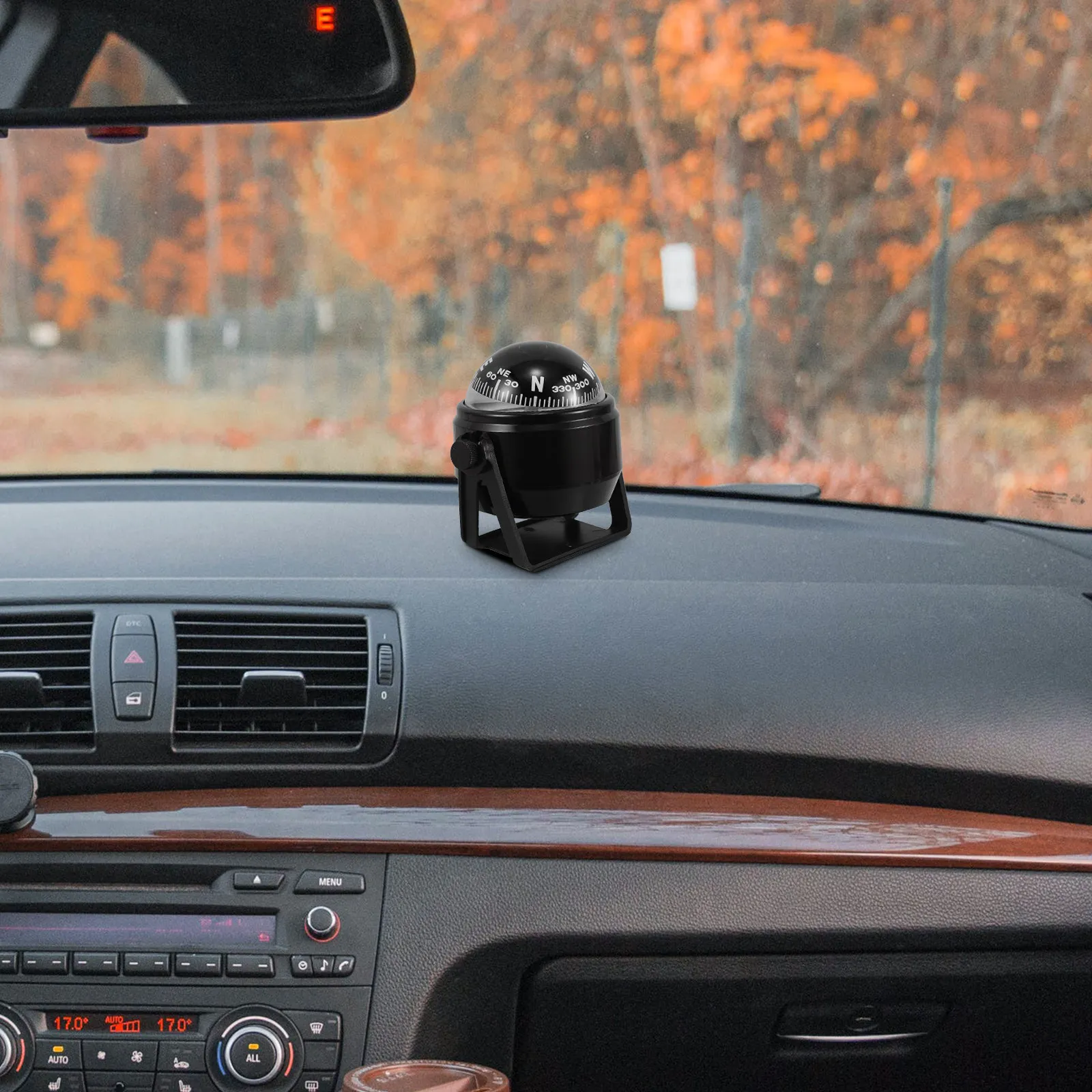 Dash Mount Car Compass Navigation Guide Ball Magnetic Declination Correction Outdoor Marine Vehicle Boat Truck Use