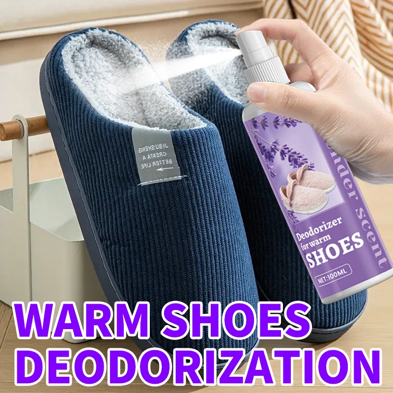 100ml Lavender Scent Shoe Deodorizer Spray Odor Eliminator For Shoes Socks Wardrobe Car Interior