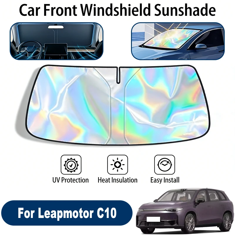 

Car Windshield Sun Shade UV Reflective Sun Visor Protection Cover For Leapmotor C10 2024-2026