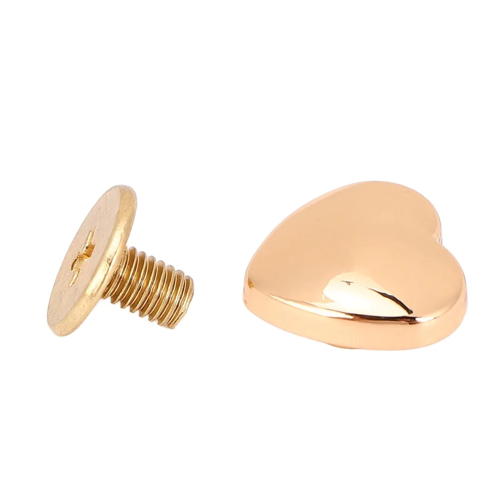 20pcs 14mm Size Decorative Stud Rivets Crossing Screw Gold/White/Bronze Color Leather Stud Kit Back Stud Design