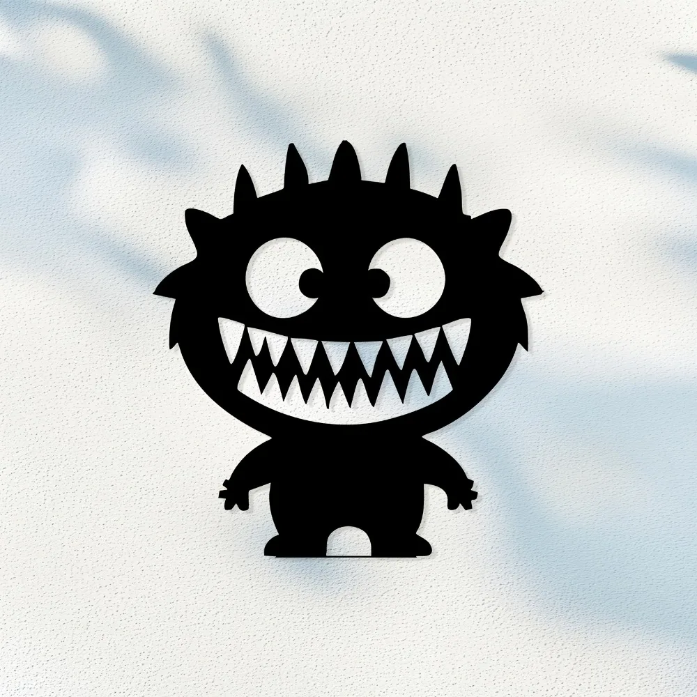 CIFBUY Monster Wrought Iron Metal Wall Art Sculpture Weatherproof Decor For Outdoor Fence Living Room Durable Ornament Plaque