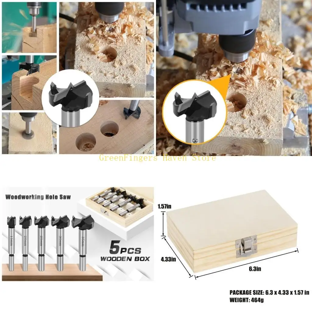 

F68D Диаметр 15 мм-35 мм 5 шт./кор. Кольцевая пила по дереву, набор сверл, профессиональные инструменты для украшения