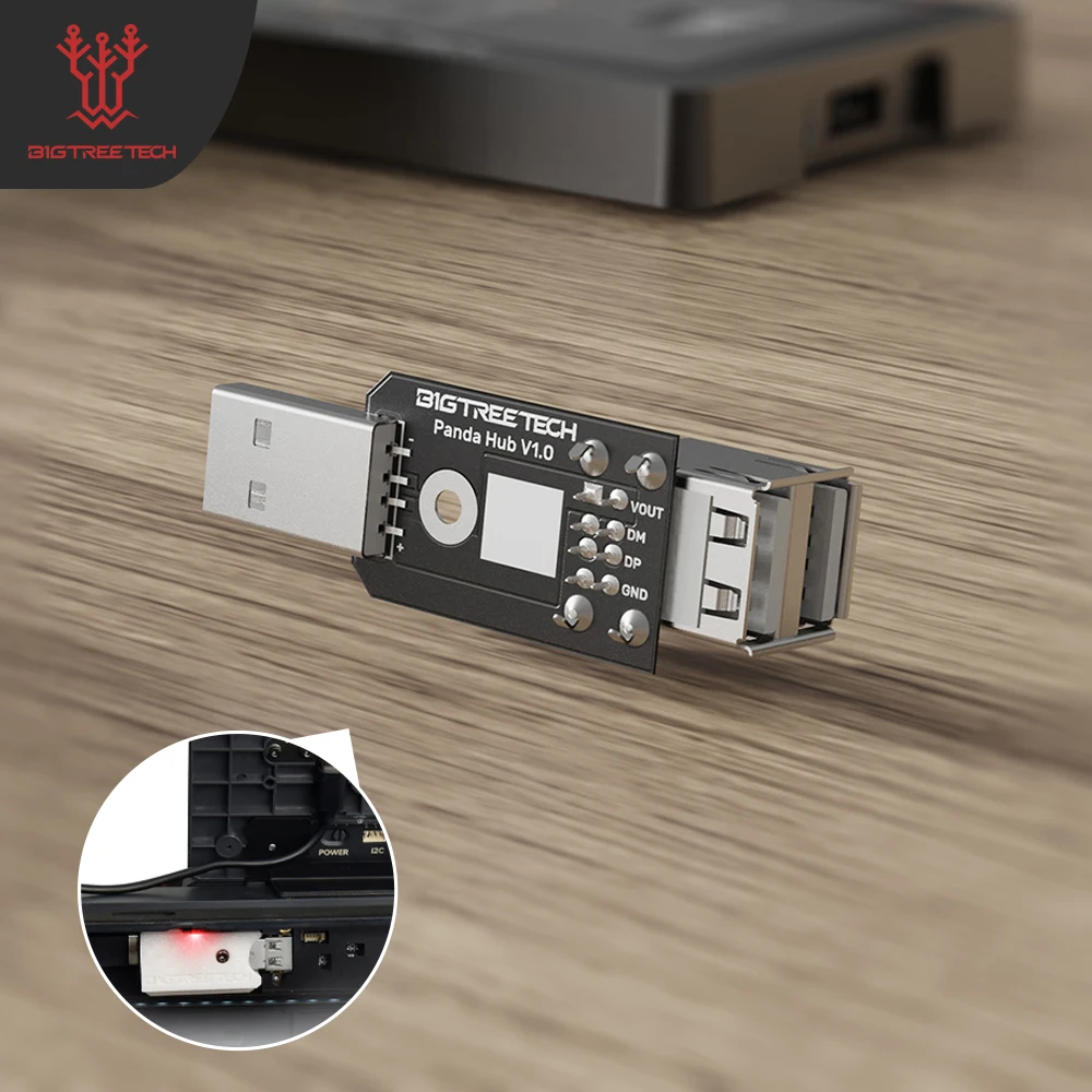 

BIGTREETECH Panda Hub USB Port Protection Original Dual USB Expansion for Bambu Lab P1S P1P 3D Printer Parts Panda Touch