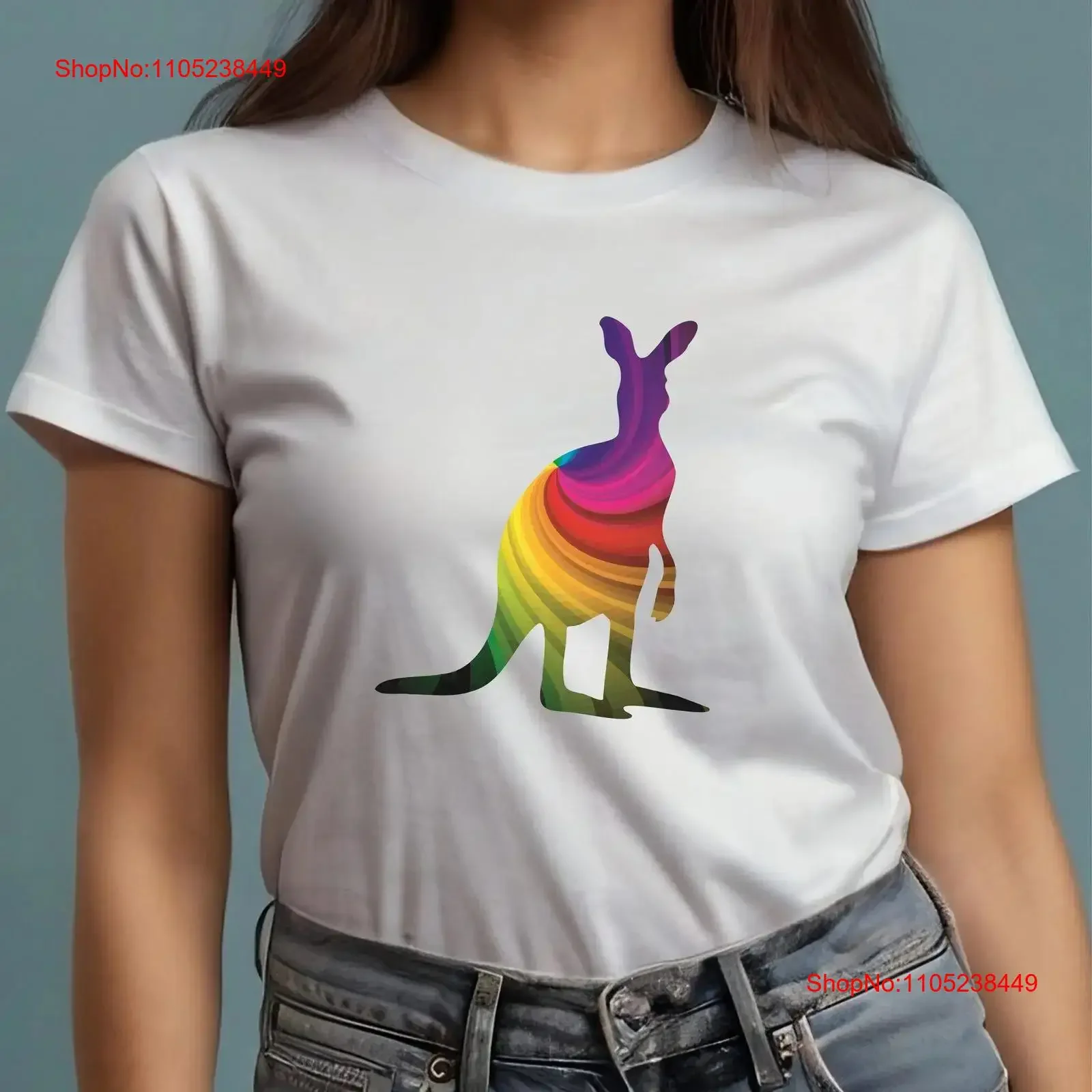 Skippy T shirt Rainbow Animal Lovers Happy Colors Aussie Australia Animals for Her vintage Washed homme Stylish Soft Slightly