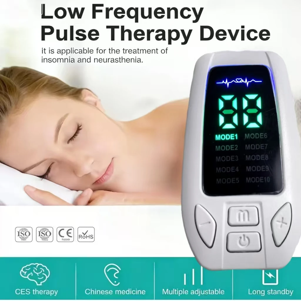 Vagus Nerve Stimulator Ear Clip VNS for Insomnia, Rechargeable Brain Relaxation Device for Anxiety and Stress Relief Sleep Aid