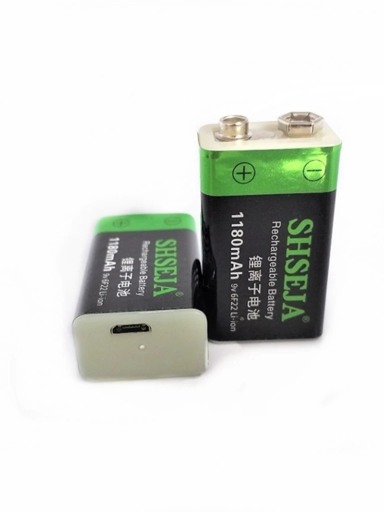 2 sztuk SHSEJA 1180mAh 9V akumulator 6F22 USB akumulator litowo-jonowy z Micro USB kabel szybkiego ładowania