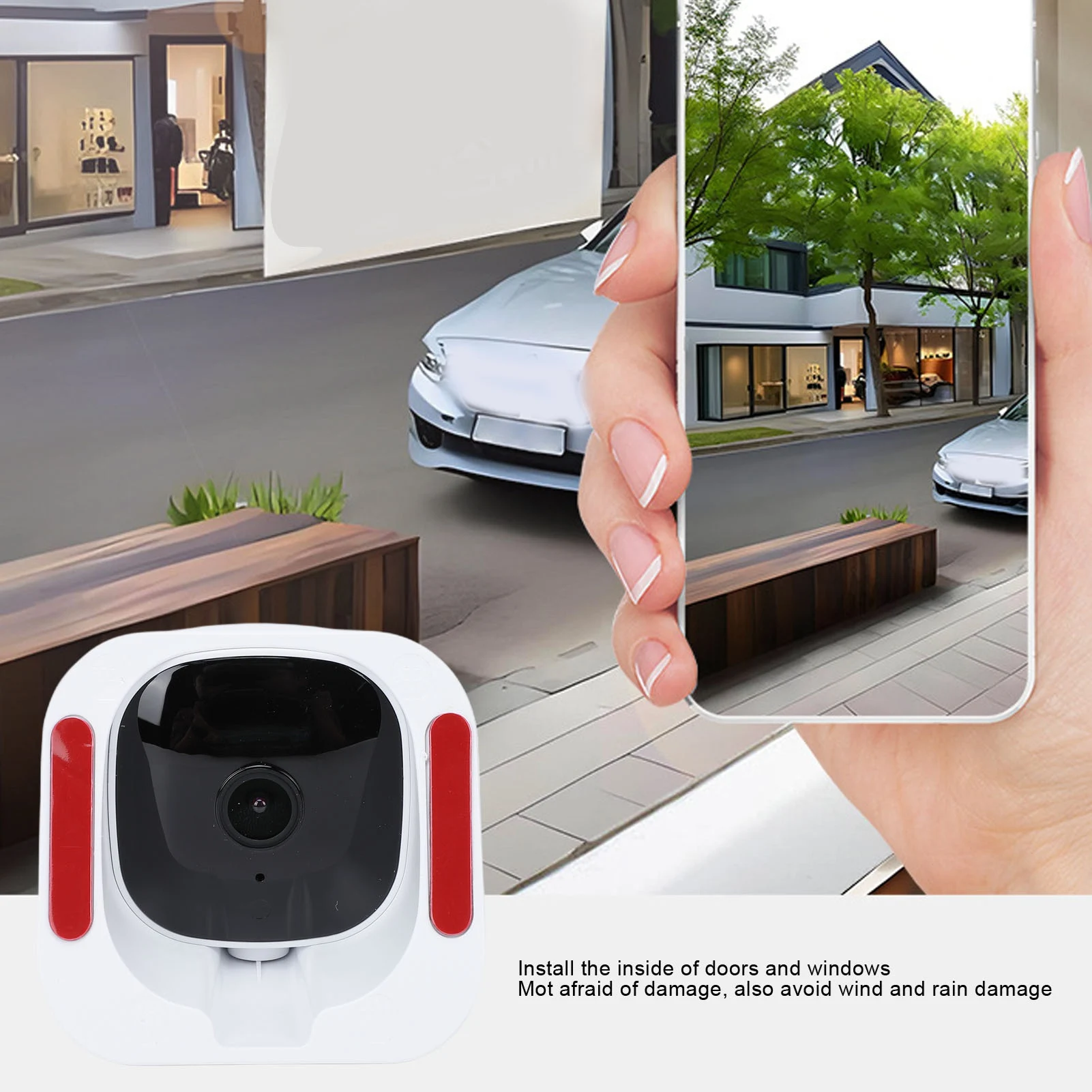 2pack 2K 4MP Window Security Camera 2.4G 5G Dual Band WiFi Smart Indoor Camera with APP for Home Security 140 Deg Wide Angle