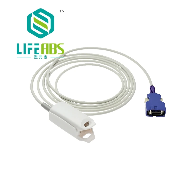 

Зажим для пальца для взрослых, зажим для ушей, силиконовый длинный кабель, многоразовый датчик кислорода, датчик Spo2 для N *ELLCOR N595 OXIMAX