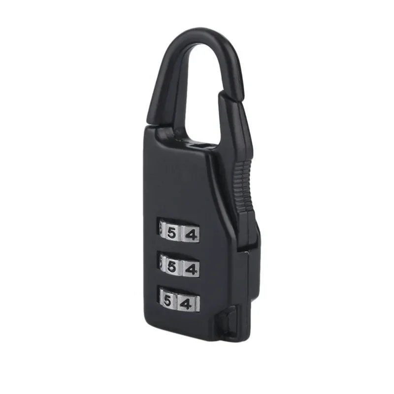 1pc Combination Luggage Lock Password Security Padlock Zinc Alloy Black Small Safe Combination Padlocks for Luggage Briefcases