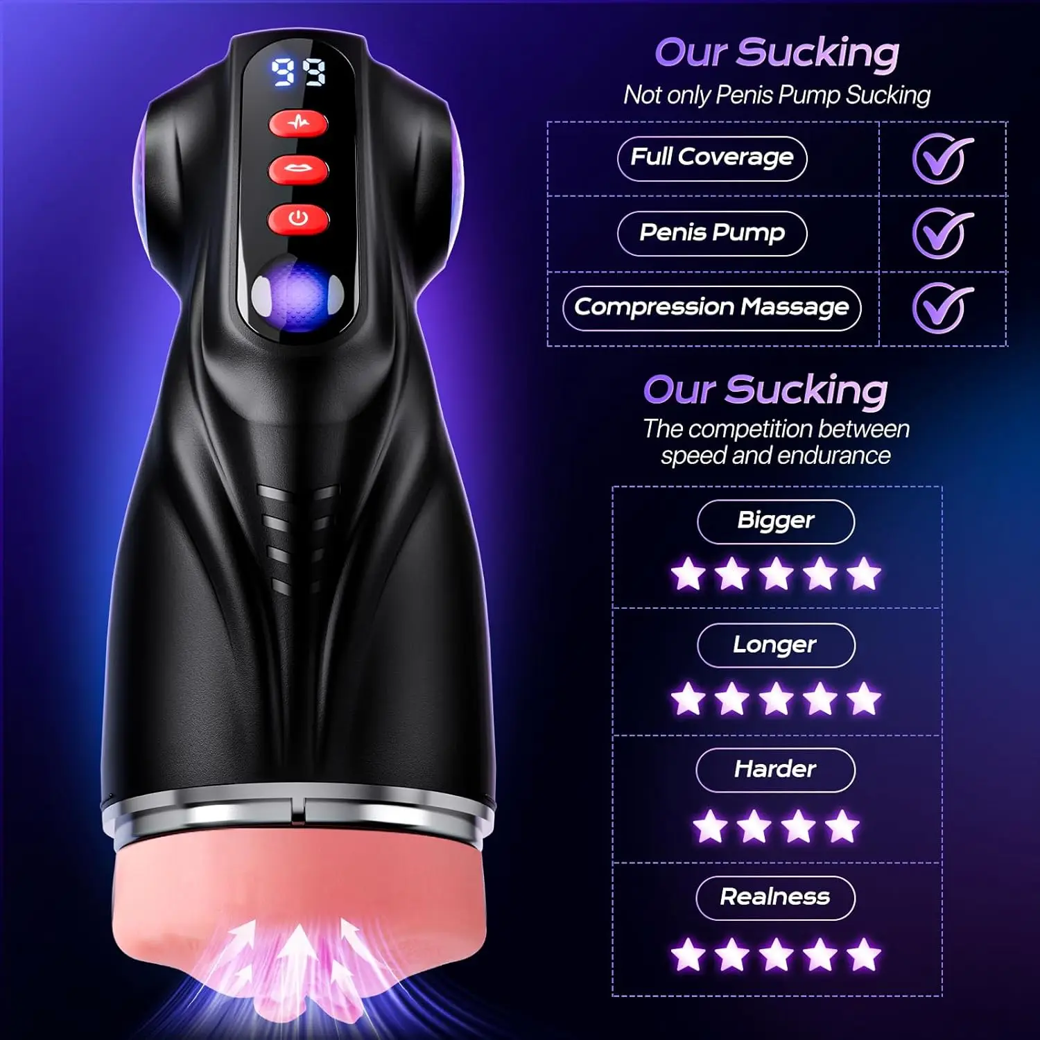 Automatic Male Masturbator Sex Toys for Men AI Sync Pocket Pussy APP Control  9 Sucking 9 Vibrating Modes Adult Sex Toys for Men view 6