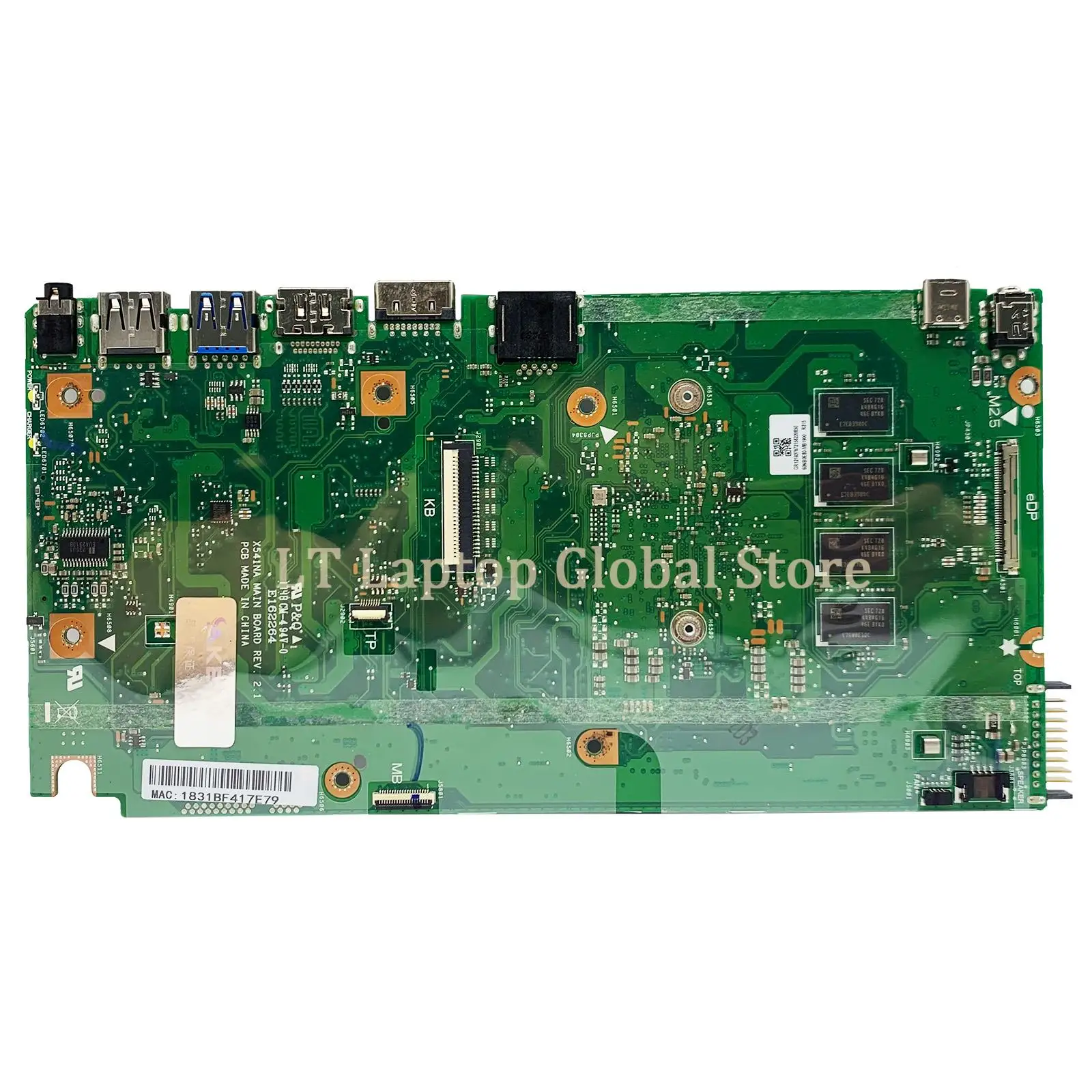 LT X541NA Mainboard UNTUK ASUS X541N A541NA F541NA R541NA D541NA Laptop Motherboard dengan N3350 N3450/N4200 CPU 4G/2G RAM