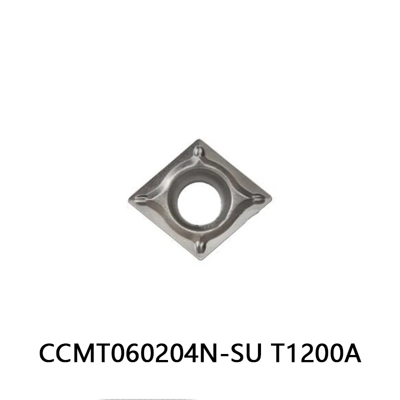 

Original CCMT 060204 CCMT060204 N-SU CCMT060204N-SU SU T1200A Carbide Inserts Lathe Cutter Plate CNC Cutter Turning Tool