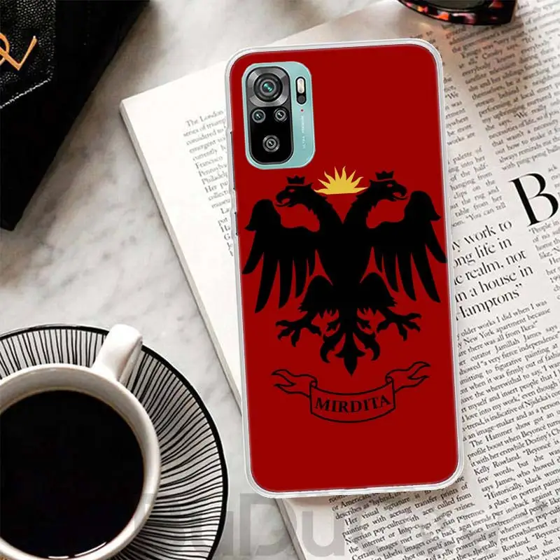 Albania Flag Eagle Cover für Xiaomi Redmi Note 12s 12 11 11s 10s 10 Pro plus Handy hülle 11e 11t 9 9s 9t 8t 8 7 Print Coque