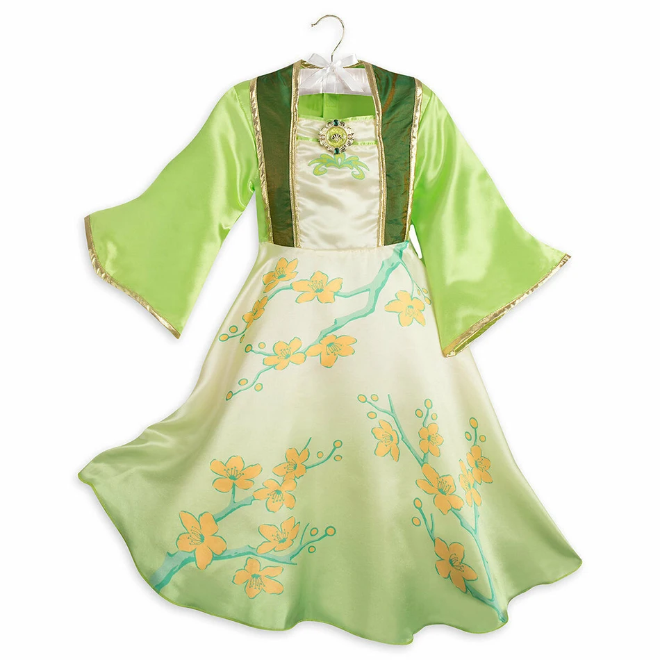 Halloween Hua Mulan Prinses Jurk Kerst Chinese Prinses Mulan Jurk Cosplay Kostuum Voor Meisjes Flare Lange Mouw Jurk