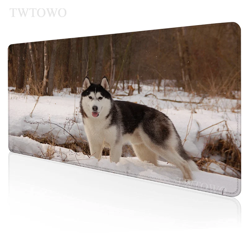 Dog Husky Mouse Pad Gaming XL HD Large Computer New Mousepad XXL Desk Mats Office Carpet Anti Slip PC Mice Pad Table Mat