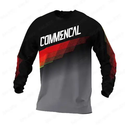 2022 Commencal 스포츠 다운 힐 유니폼 긴 소매 MTB 자전거 셔츠 Offroad DH 오토바이 저지 Motocross Sportwear Clothing