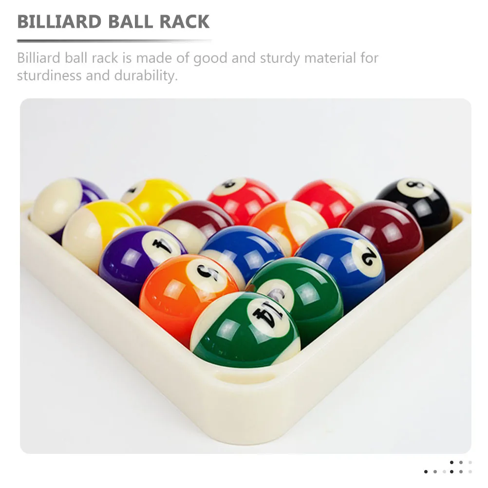 

2Pcs Pool Billiard Triangle Rack Sturdy Billiards Accessories Lightweight Standard Size Ball Organizer for Home Bar Man Cave