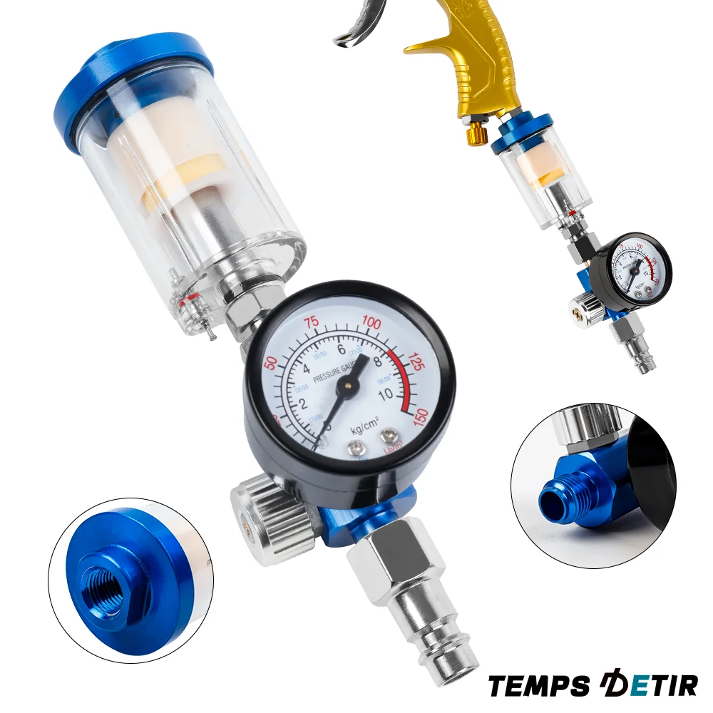 

Фильтр-сепаратор водомасляного сепаратора, регулятор воздушного компрессора, интерфейс G1/4, манометр воздушного регулятора с адаптером ЕС для пневматического пистолета-распылителя