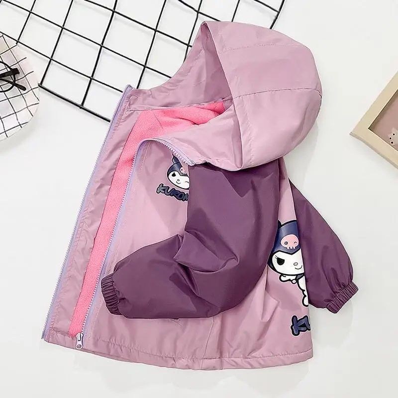 

Топы Sanrio Hello Kitty Kawaii Y2k, модная детская одежда в стиле аниме, верхняя одежда для девочек, 2025 год, на весну и осень