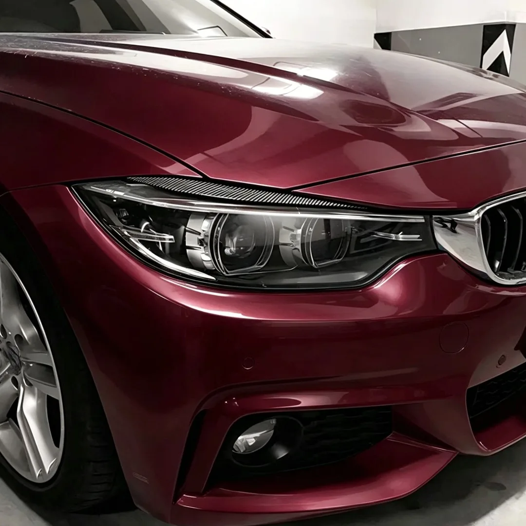 Frontscheinwerfer-Augenbrauen-Zierleiste, Auto-Styling-Zubehör, glänzend schwarz, Außenteile für BMW 4er F32 F33 F36 2013-2020 – Detail 7