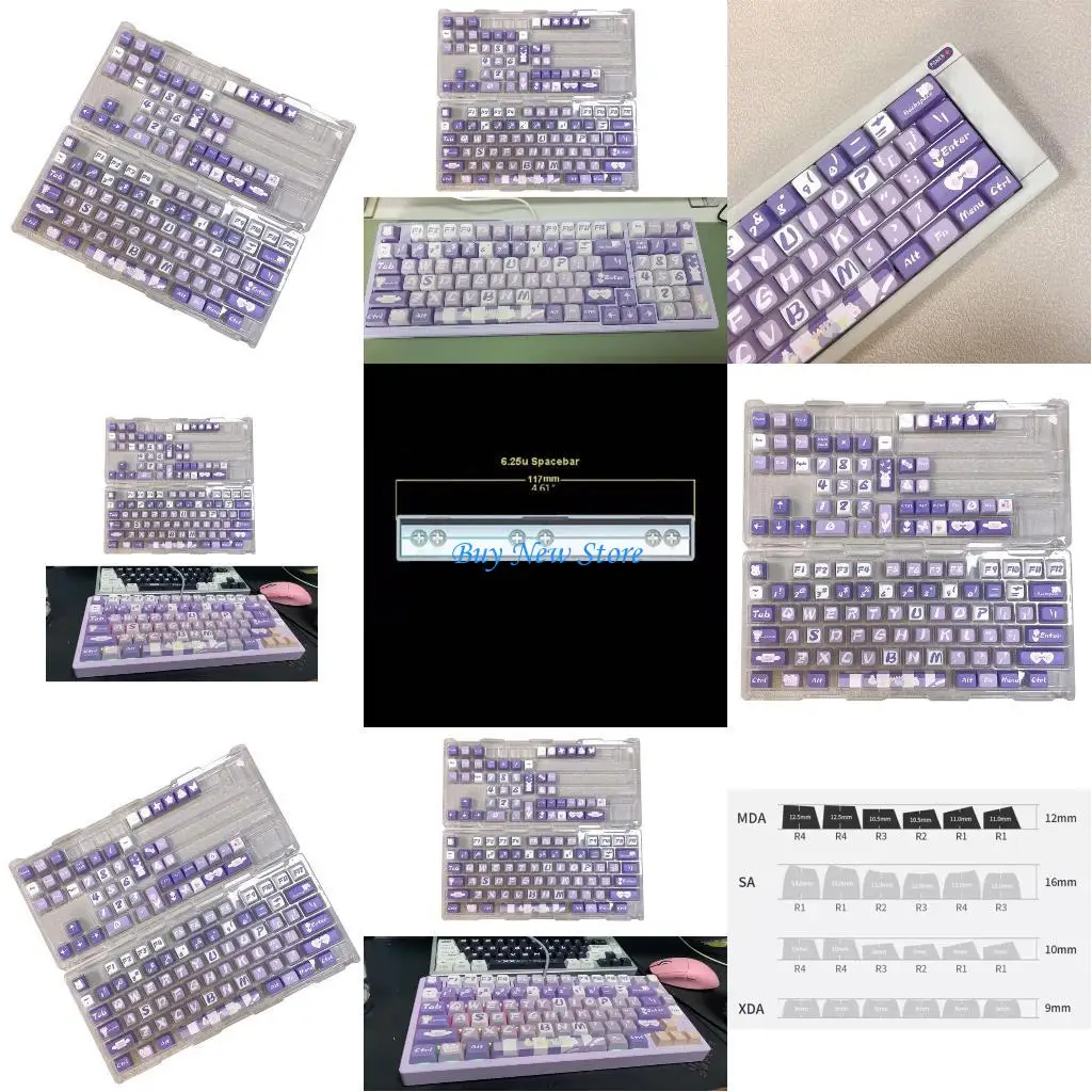 

20CE 126Key MDA Profile Color Keycaps PBT Dye Sublimation Set for Mechanical Keyboard