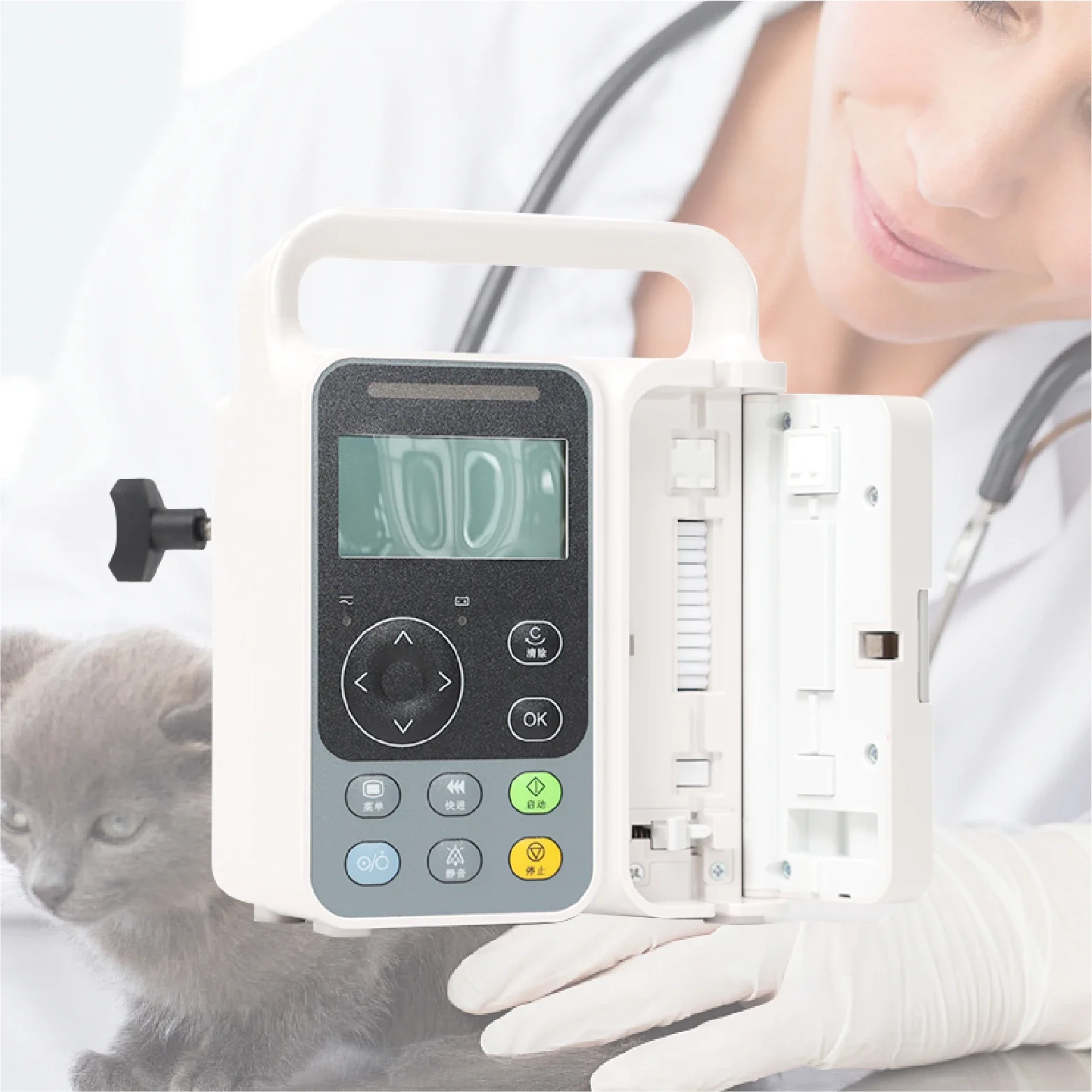VI3 Electronic Pump Veterinary Infusion Pump Animal Micro Automatic Infusion Sound Alarm AC And DC Dual-use
