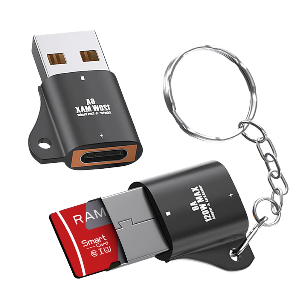 Type C To USB Micro-SD TF Adapter OTG Card Reader Mini Card Reader Smart Memory Card Reader For Phone Laptop