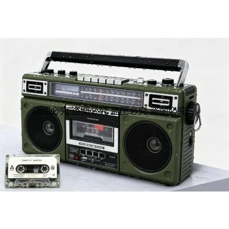 Portable 4-band radio cartridge player Bluetooth audio supports USB SD card playback, suitable for elderly students