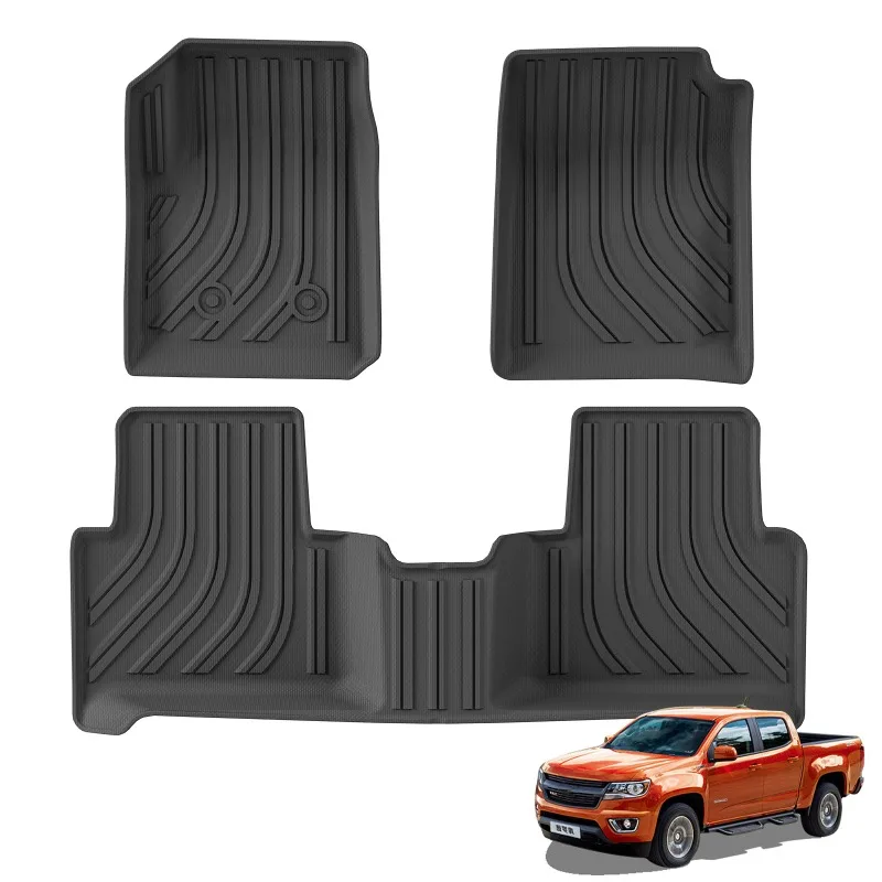 Fußmatten für Chevrolet Chevy Colorado 2015 - 2022, 3D TPE Fußmatten-Set, Allwetter-Autozubehör – Detail 6