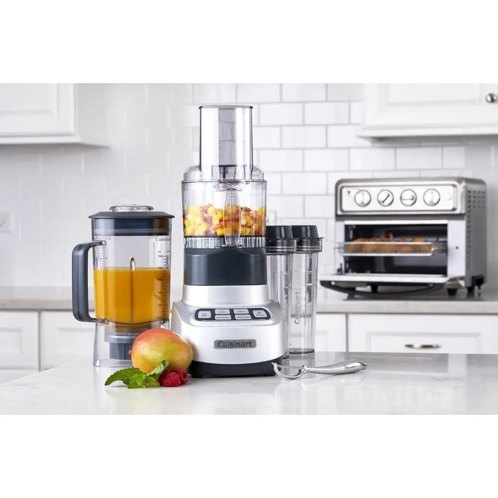 Mélangeur Ultra Trio 735W, robot culinaire avec tasses de voyage, hachoir à glace pour Smoothie, appareil de cuisine 3 en 1, Base en acier inoxydable LED