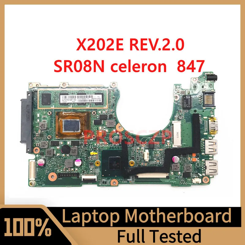 

Материнская плата X202E REV.2.0 для ноутбука с процессором SR0N8 celeron 847, SJTNV, 100% протестированная, работает хорошо