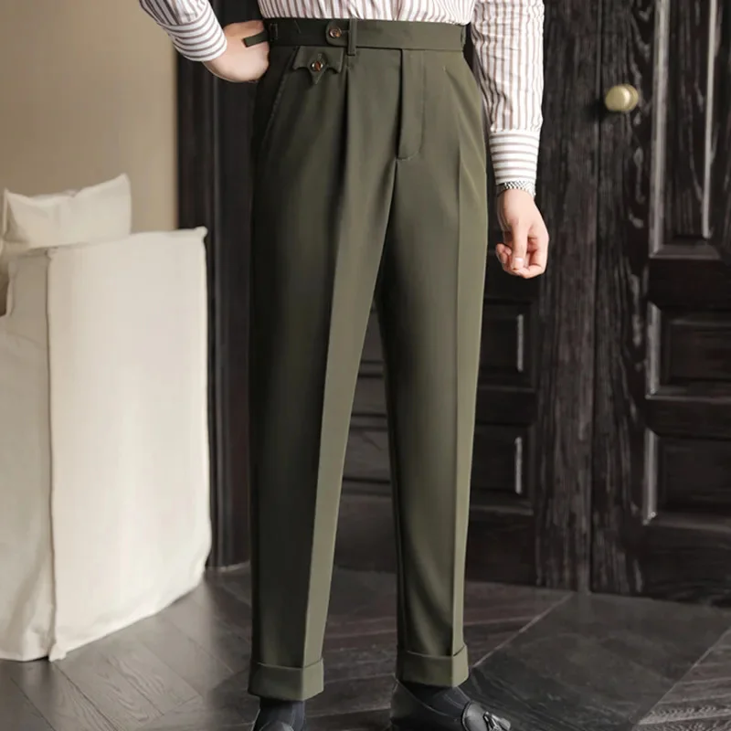 Pantaloni di alta qualità pantalone per uomo 2024 pantaloni da ufficio uomo Business Casual British Social Club outfit alones Hombre