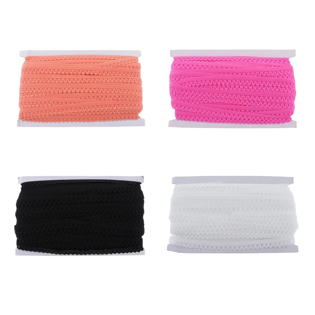 

50 Yards Stretch Elastic Lace Trim Ribbon For Hairband Clothing