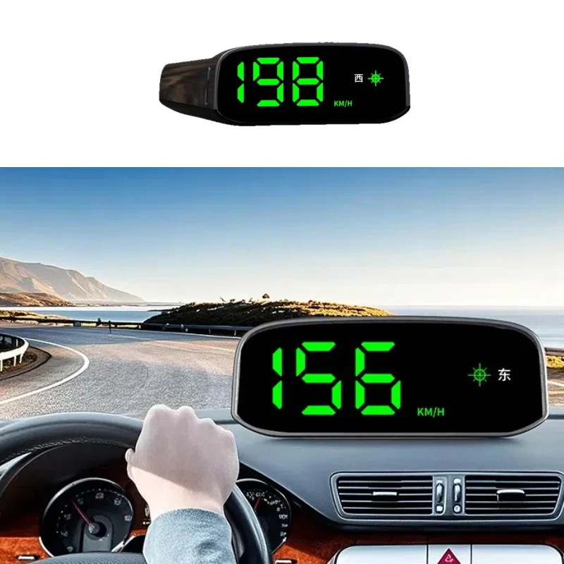 

Солнечная энергия HUD, голосовой дисплей скорости, цифровой для всех автомобилей, спидометр, голосовая трансляция, Beidou, аксессуары для двойной системы