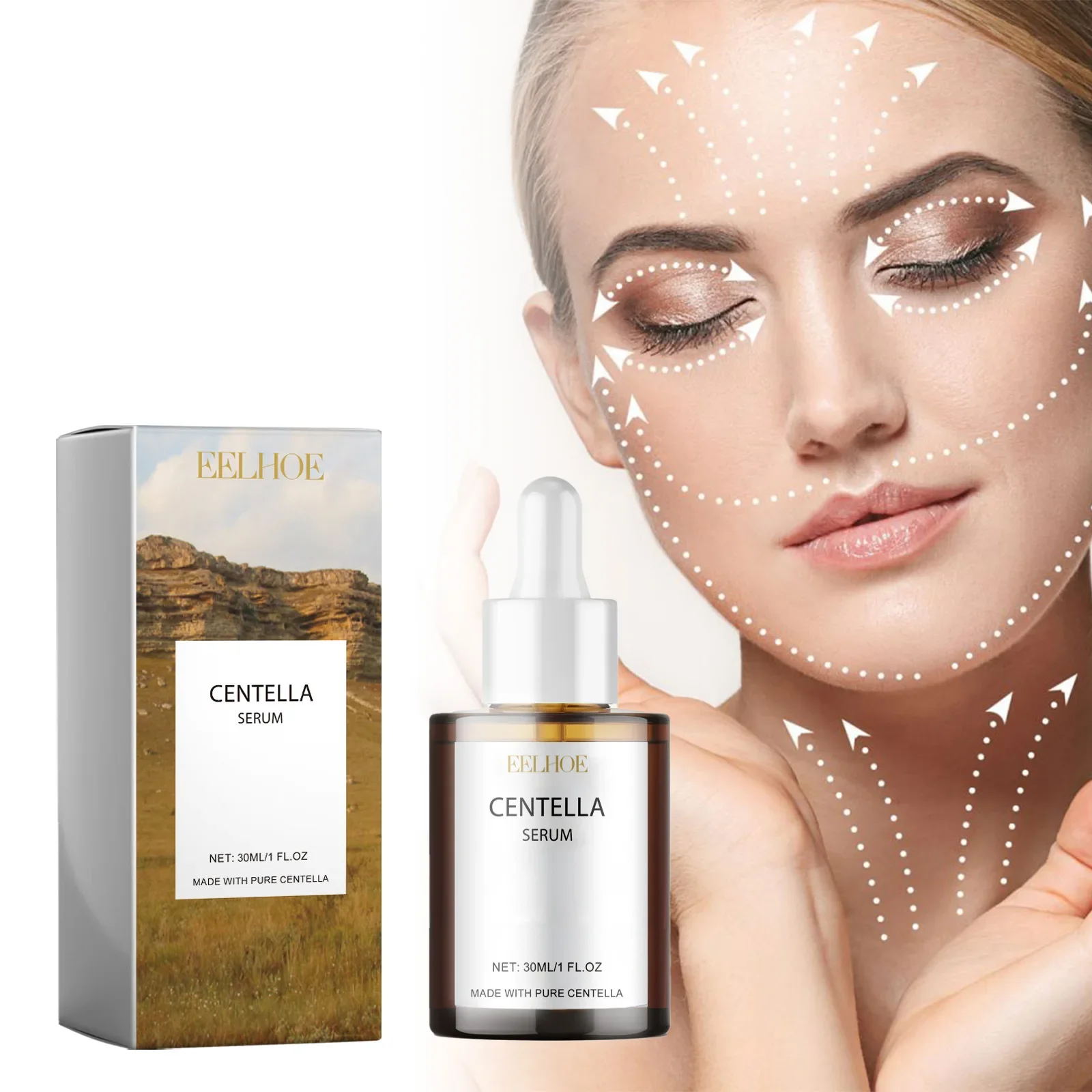 Centella Essence Deep Moisturizing Improving Dry Skin Smooth Rejuvenation Brightening Hydrating Serum Shrinking Pores 30ml