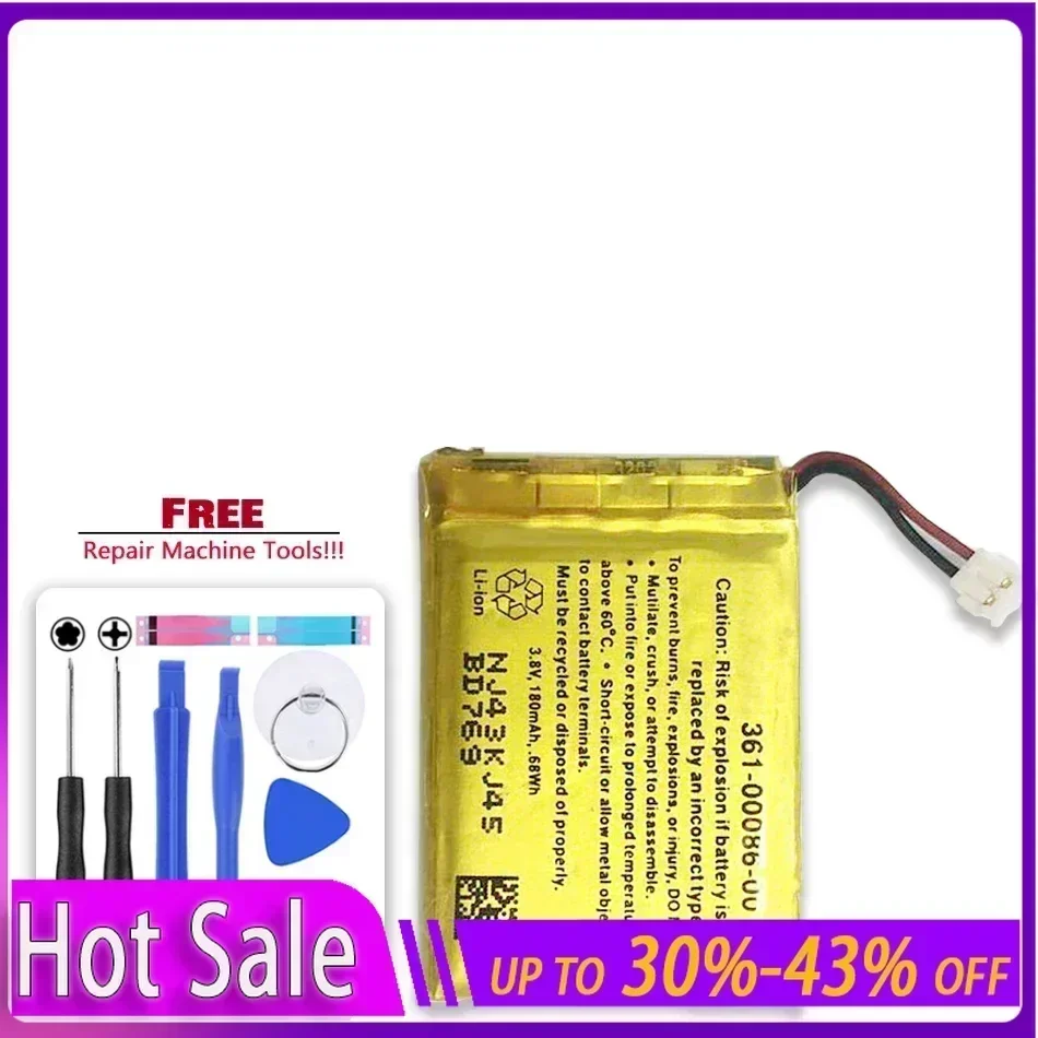 

361-00086-00 180mAh Battery For GARMIN Forerunner 225 235 630 735XT, GRM0371754 Bateira batteries + Track code warranty