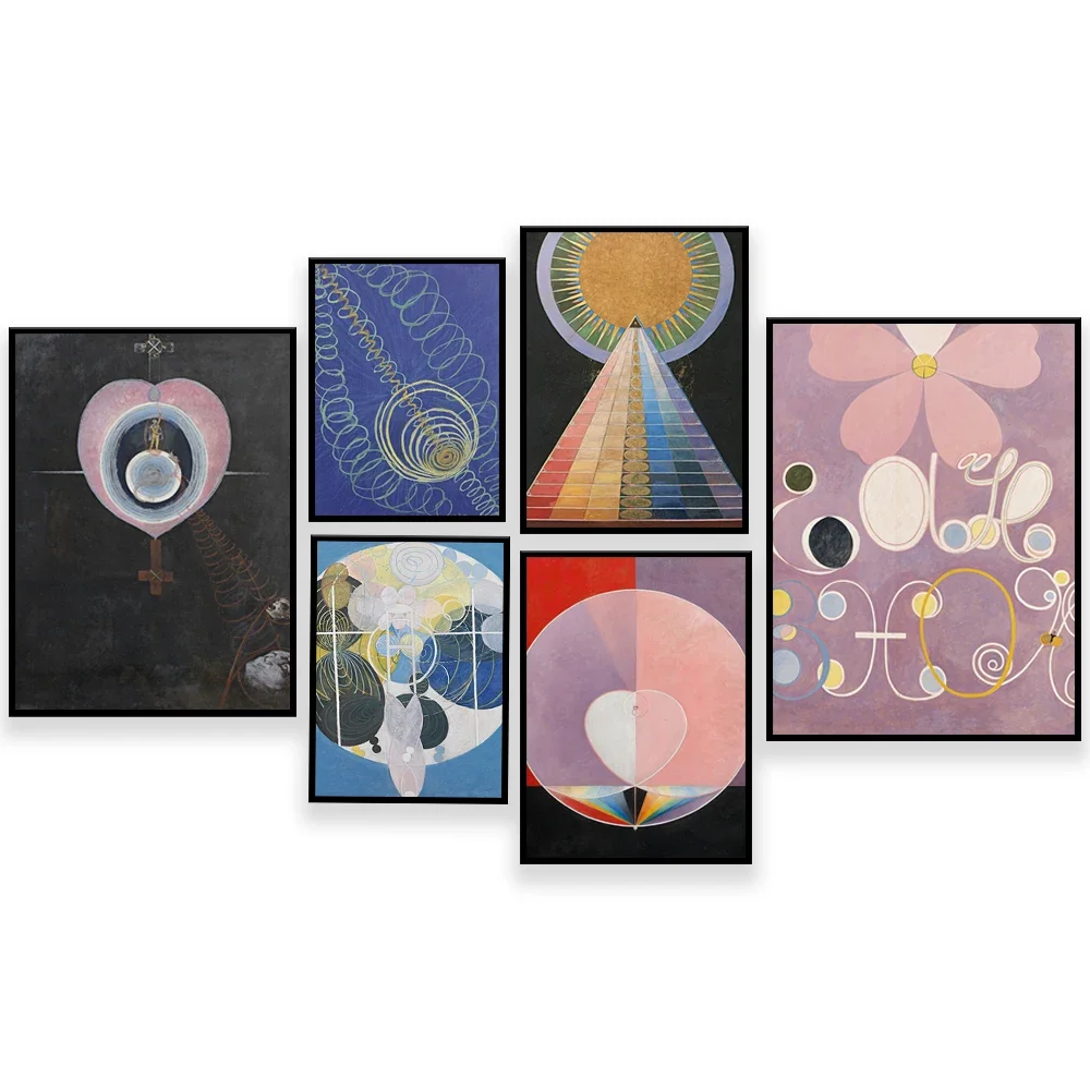 Hilma Af Klint Poster Museum Exhibition Canvas Wall Art Swedish Abstract Painting Modular Prints Modern Pictures Home Decor