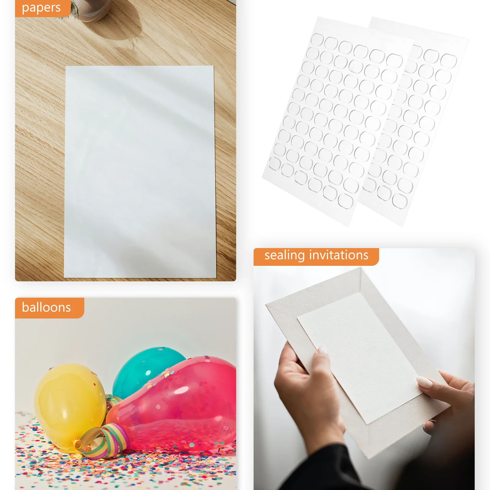 

120Pcs Double Sided Tape Dots Clear Adhesive Points Removable Balloon Sticky Tape Craft Round Stickers No Trace
