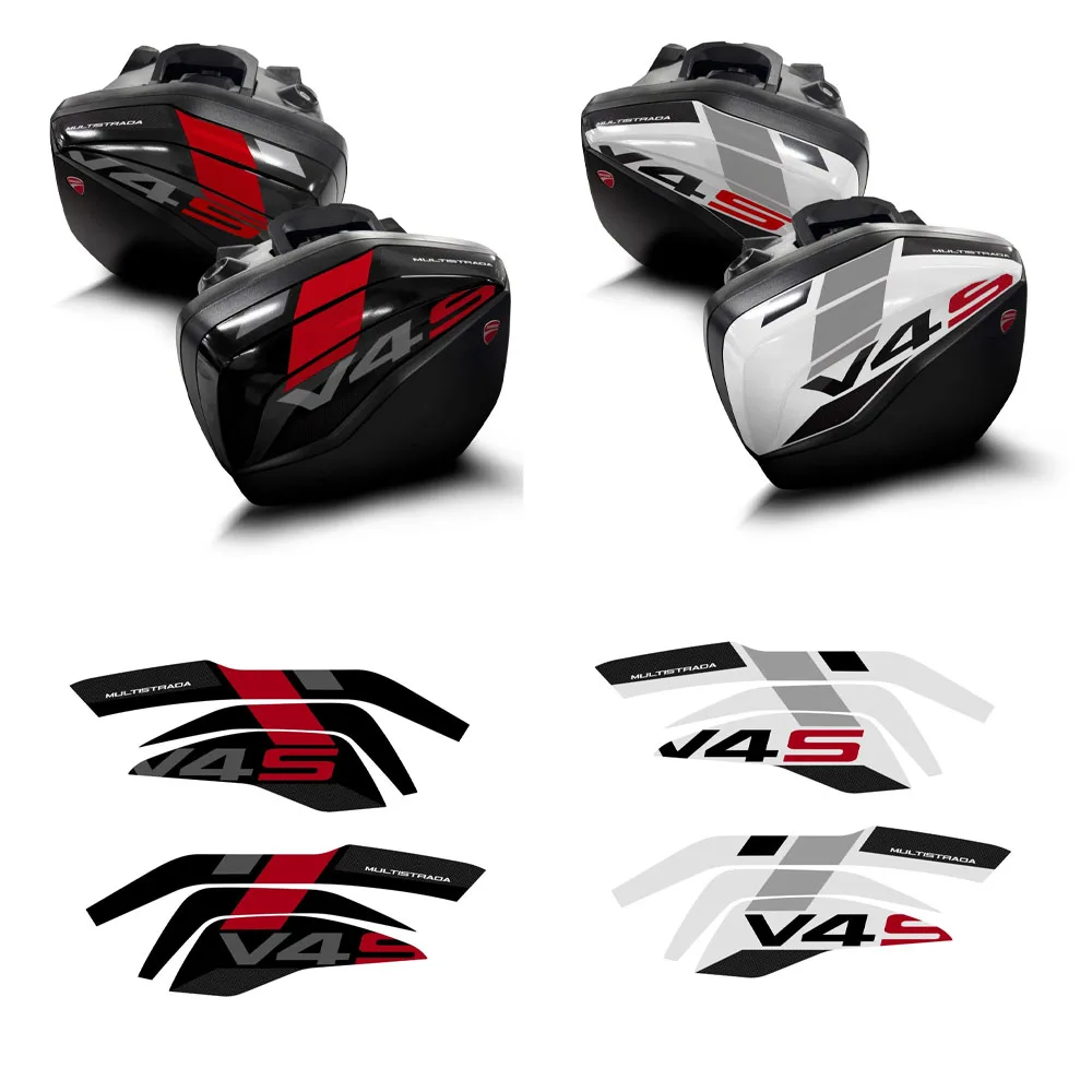 For Ducati Multistrada V4 S Motorcycle 3D Gel Epoxy Resin Protective Sticker Rear Trunk Protection