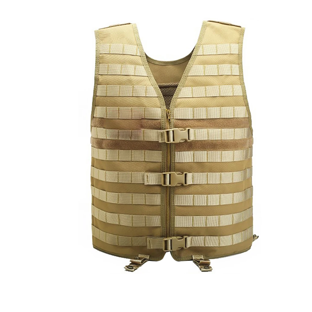 

Уличный жилет Регулируемый водонепроницаемый охотничий жилет Molle с открытой передней частью, хаки