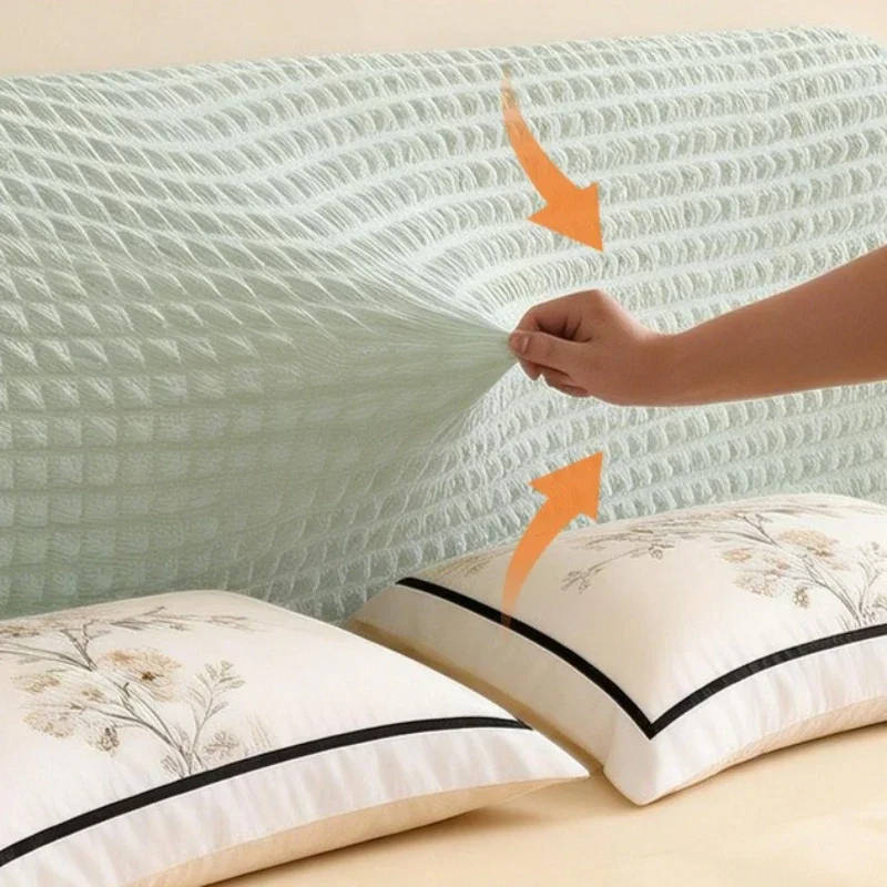 Protective Cover with High Elasticity and No Deformation Suitable for 1.5/1.8/2.0m Headboard Dust-proof Cloth Bed Head Slipcover