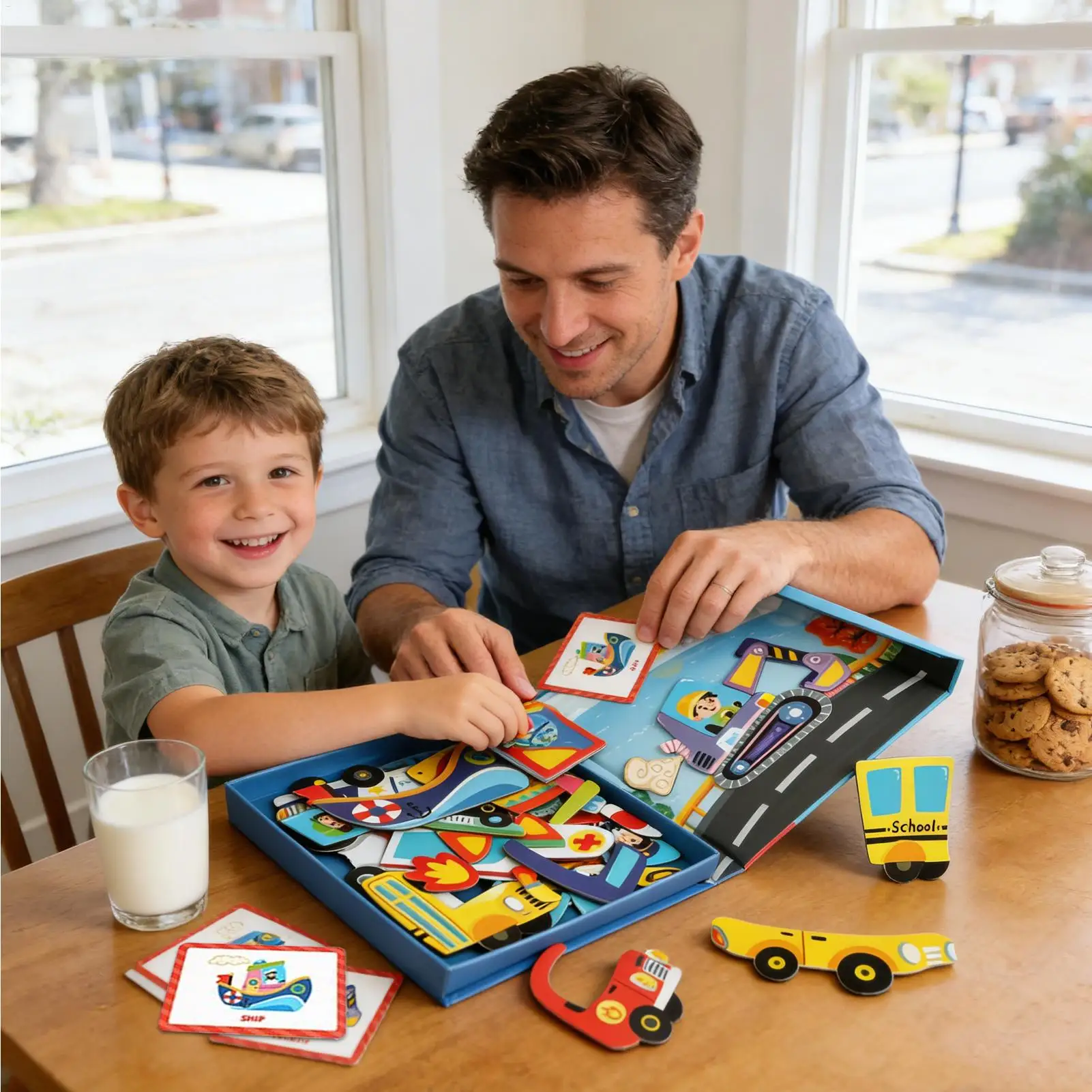 Magnetisches Anzieh-Puzzle-Spielzeug für Kinder, pädagogische Spaßspiele, Charakter, professioneller Transport, Prinzessinnen-Anziehszenen