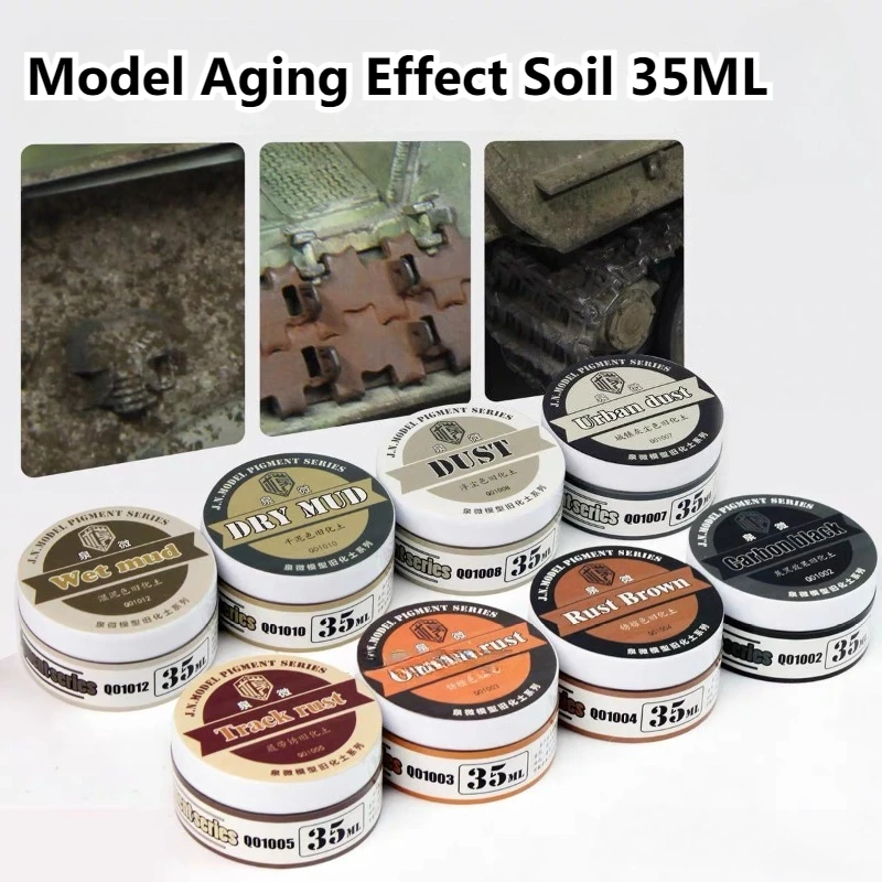 35ml Natural Weathering Powder Soil Model Aging Pigment Rust Dirt Chipping Wash for Military Model Sci-Fi Miniature Scene Paint