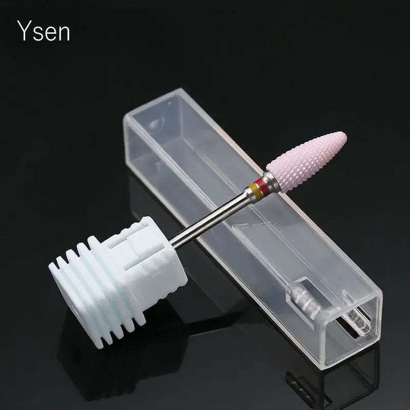 1Pc Roze Keramische Nail Art Boor Bits Frees Voor Manicure Elektrische Nagelvijlen Apparaat Voor Machine Nagellak gereedschap