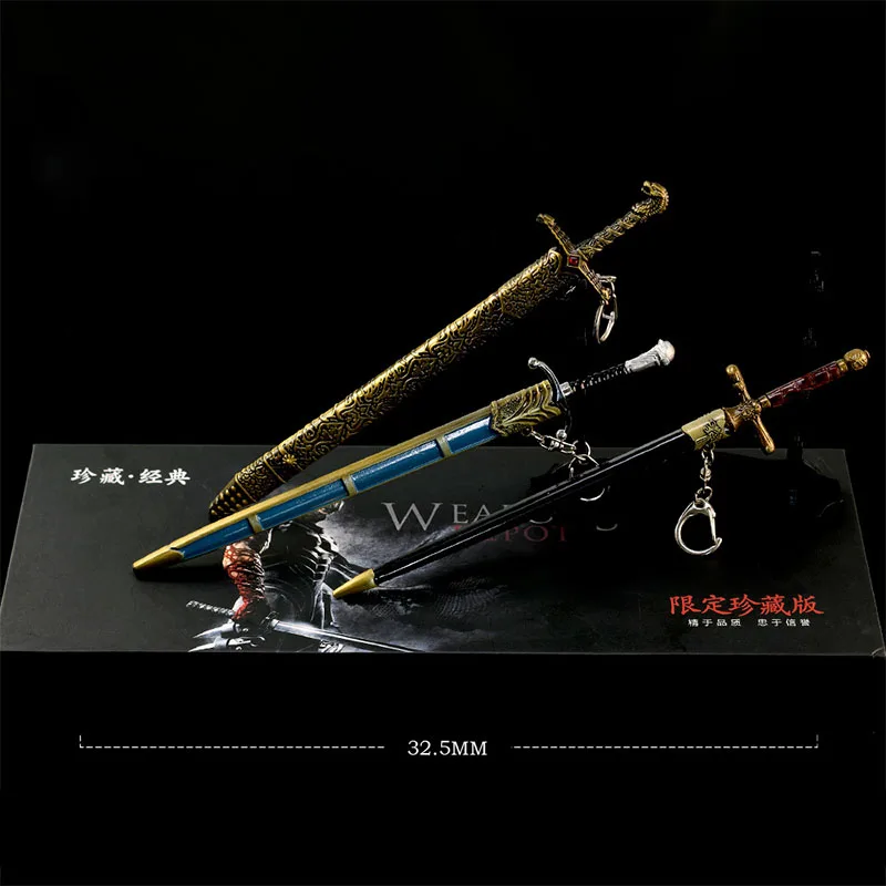 

Power Game Peripherals Medieval Sword 3pcs Gifts Box Oath Sword Arya Sewing Needle All Metal Knife Crafts Ornaments Model Gifts