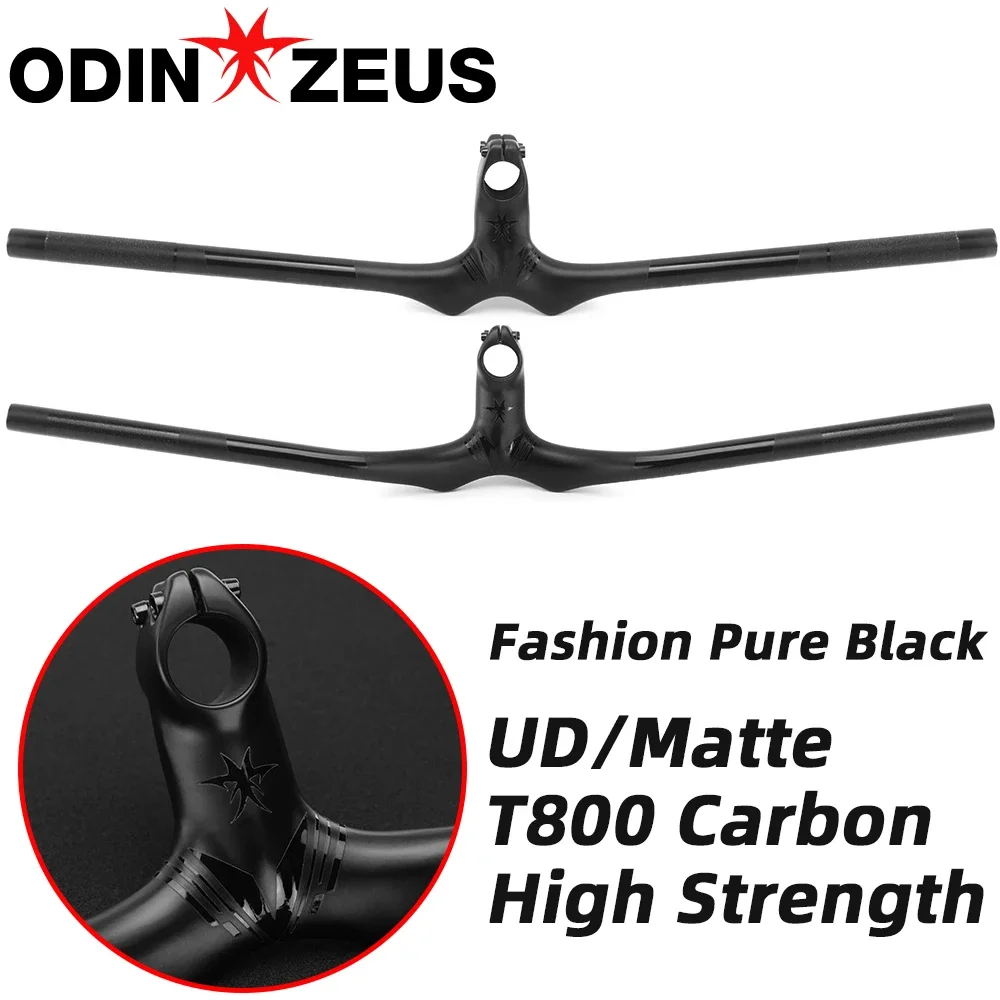 

OdinZeus-Super Strong MTB Bicycle Riser, One-shaped Integrated Handlebar with Stem, Bike Parts, 80, 90, 100, 110x700, 720mm