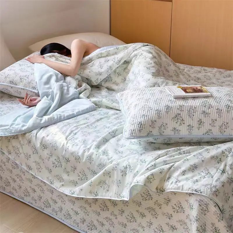 

Korean Goose Bed Cover Three Piece Set Modal Tencel Bed Cover Three Piece Set Summer Cool Bed Cover Tatami