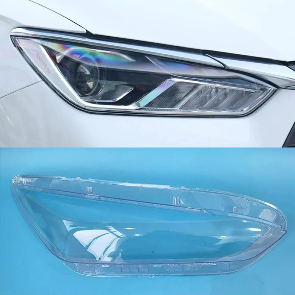 

For BYD E2 E3 Headlight Cover Transparent Headlamp Lamp Shell Replace Original Lampshade Plexiglass 2019 2020 2021 2022